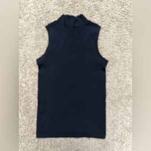 Athleta Renew Mock Neck Sleeveless Tank, XS, Black